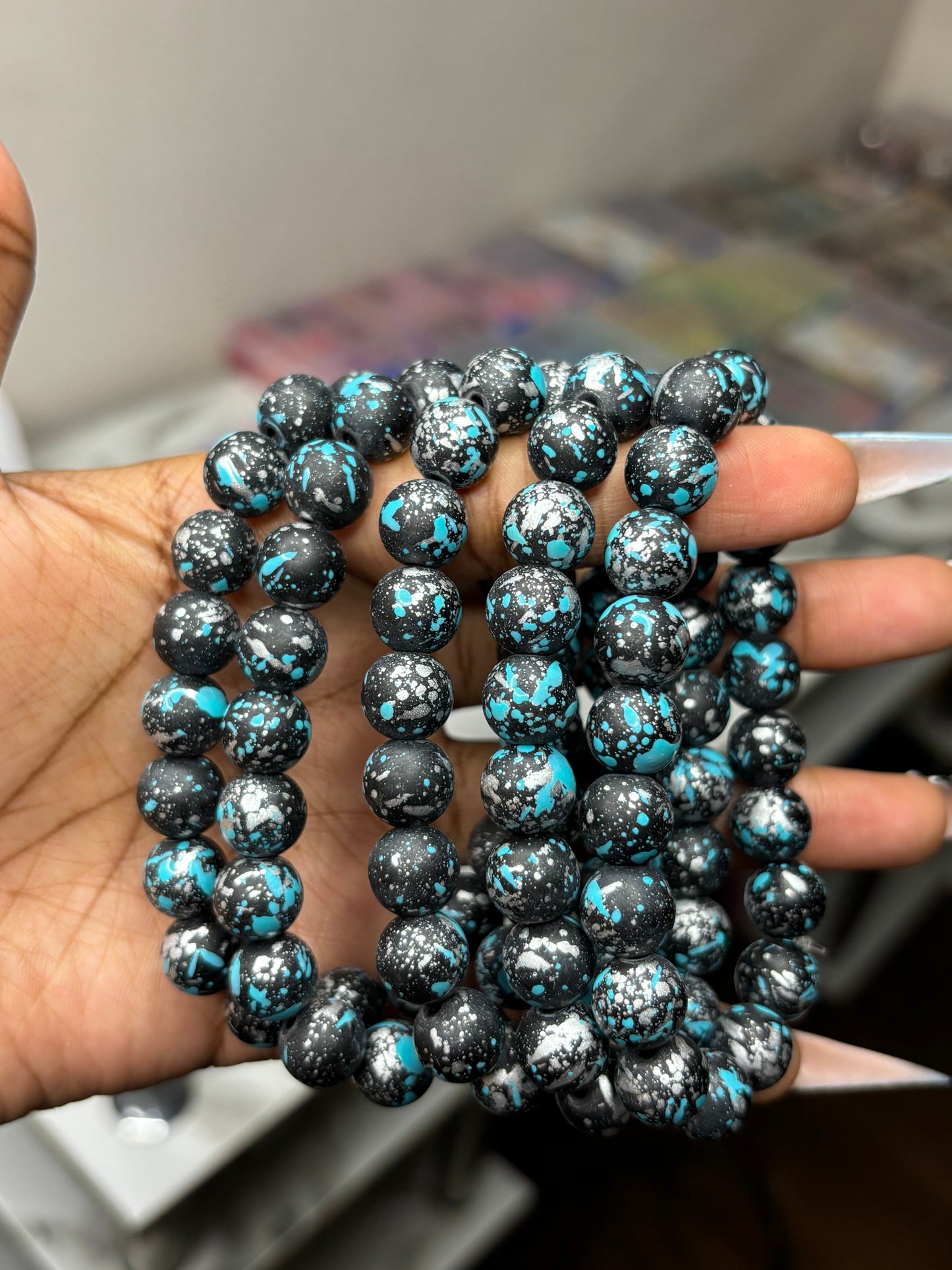 Blue Rock Beaded Bracelet (1pc)