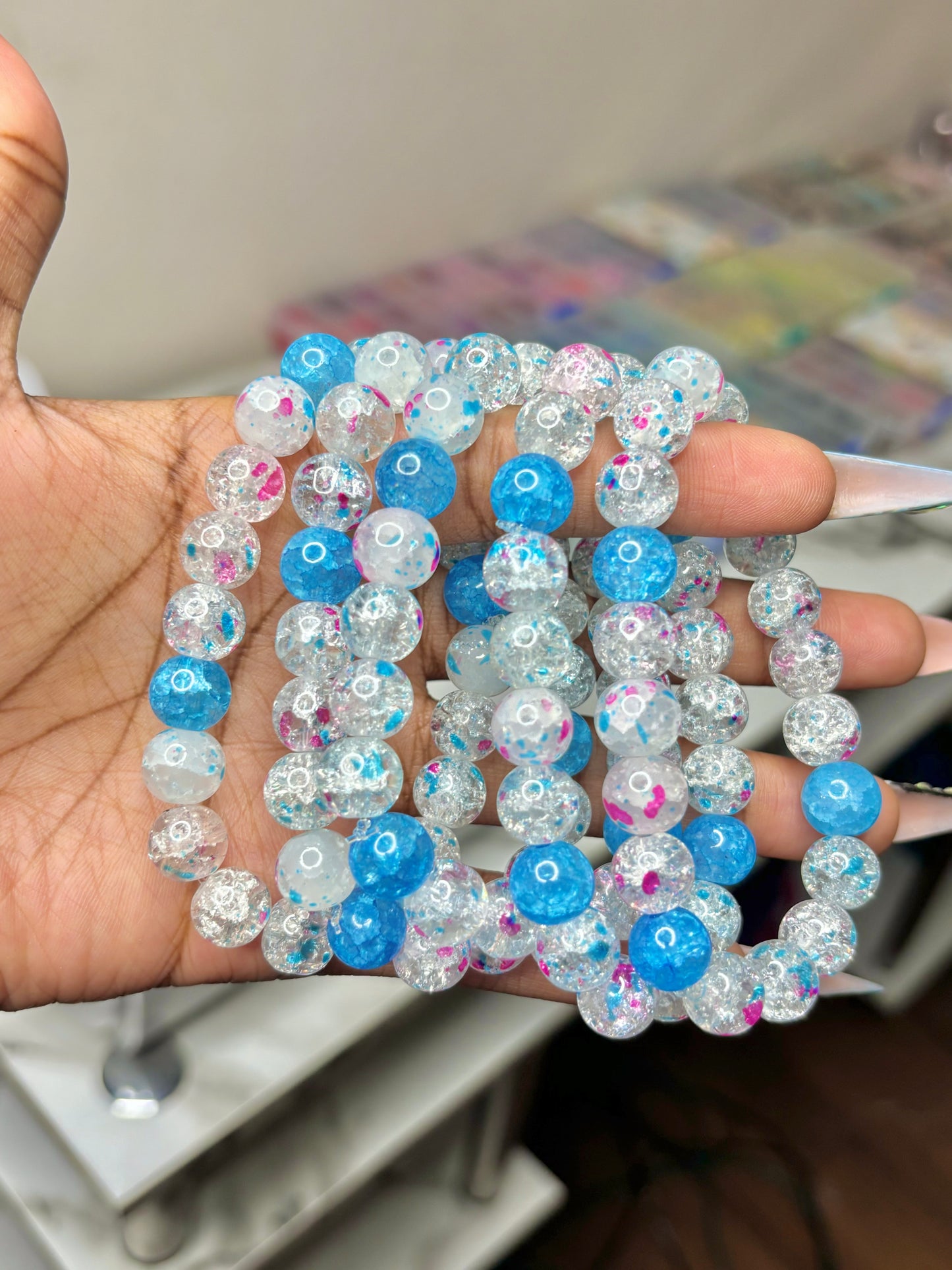Blue Pure Beaded Bracelet (1pc)