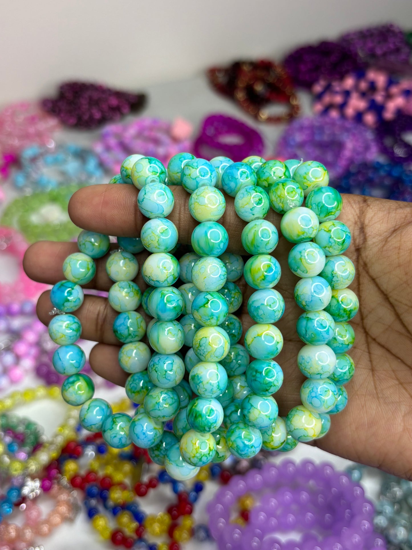 Island Boo Pink Chocolate Beaded Bracelet (1pc)