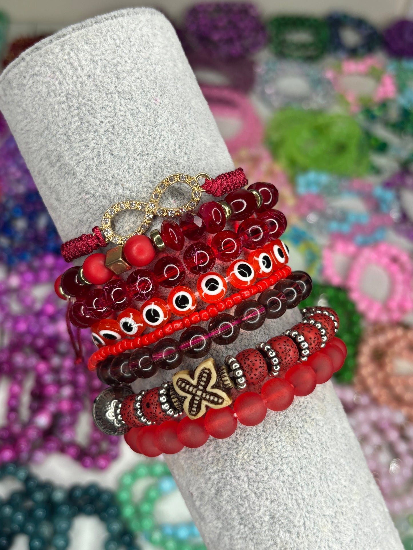 Ruby Rose Bead Set