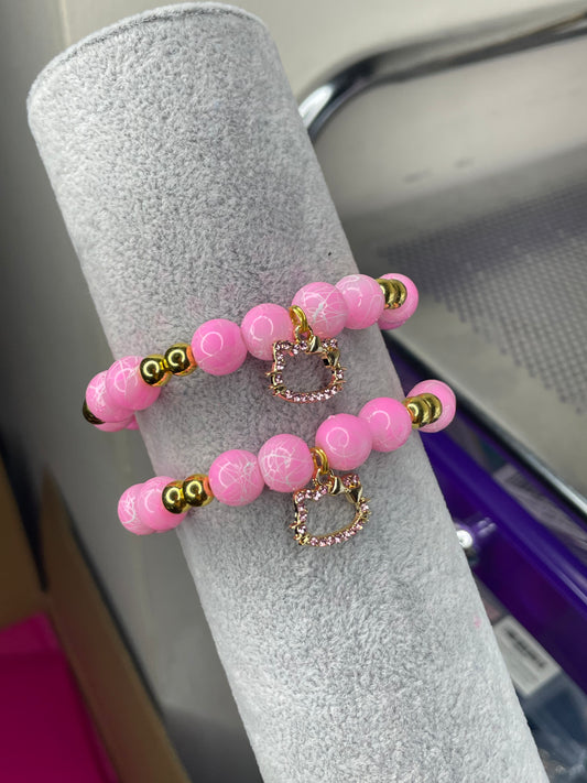 Hello Kitty Pinkie Beaded Bracelet
