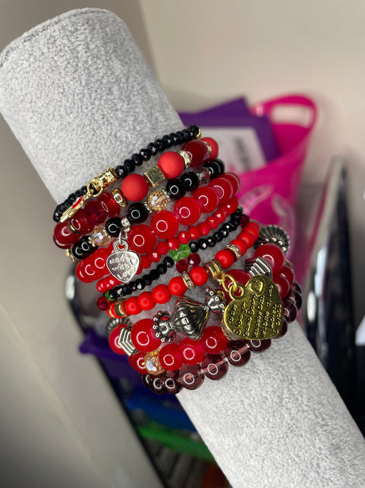 Bead Set 10pc “Cherry on Top”