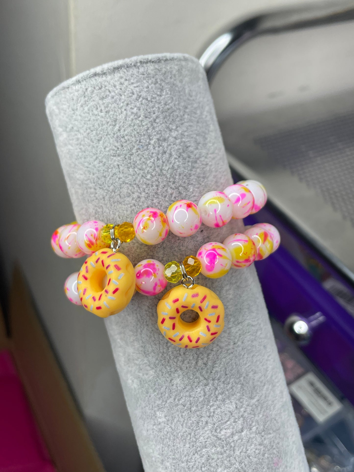 Doughnut (Yellow) Beaded Bracelet