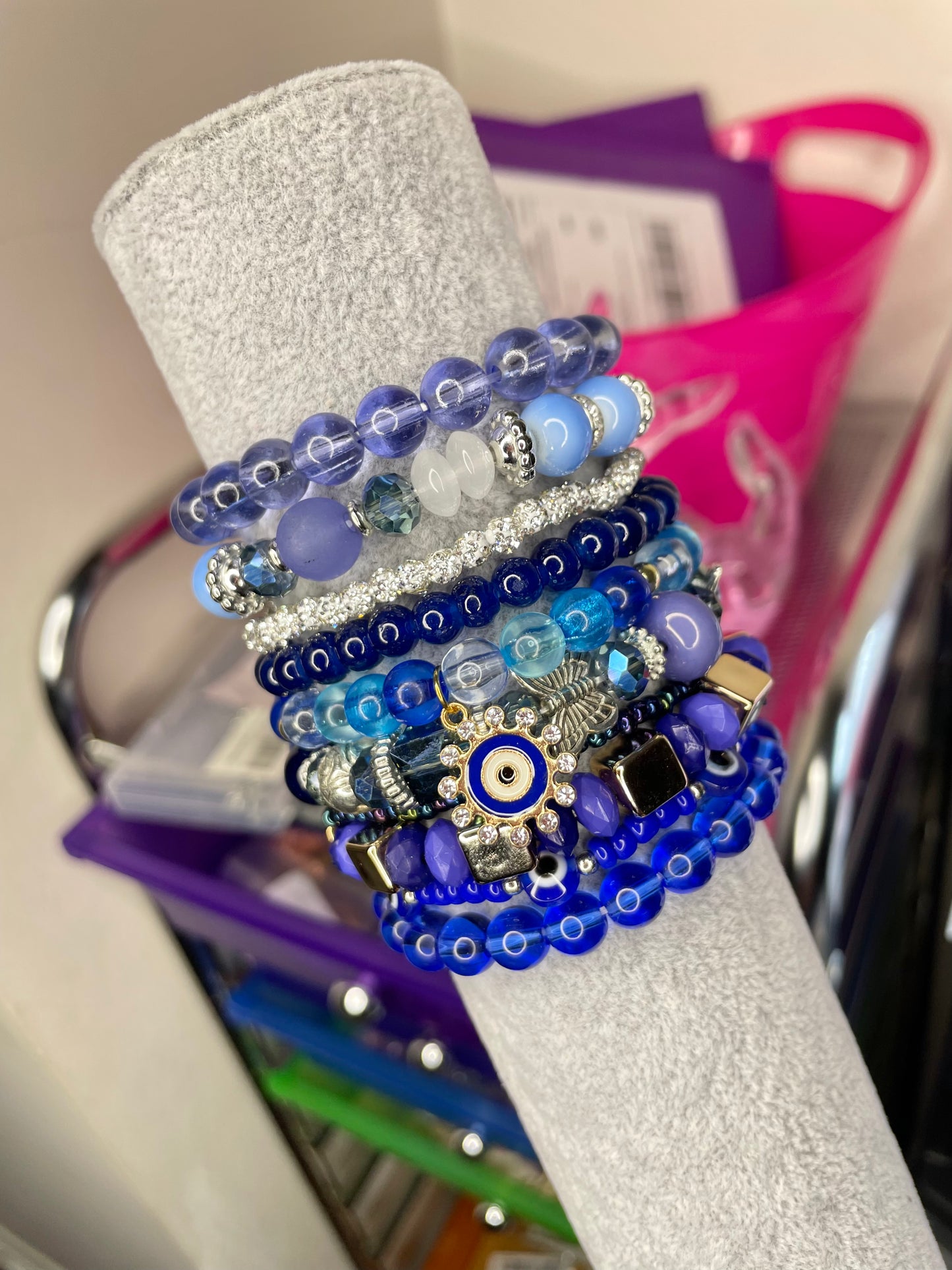Bead Set 10pc “777 Blue”
