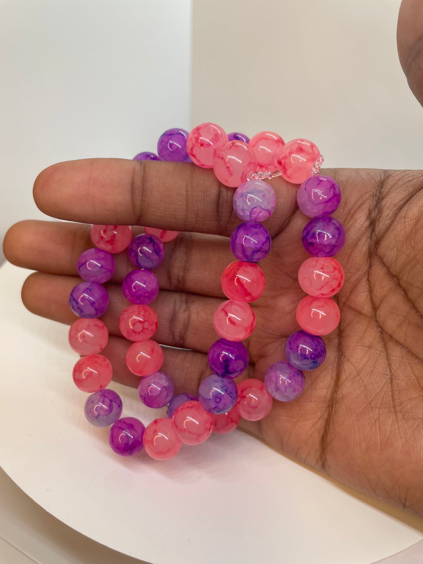 Cranberry Beaded Bracelet