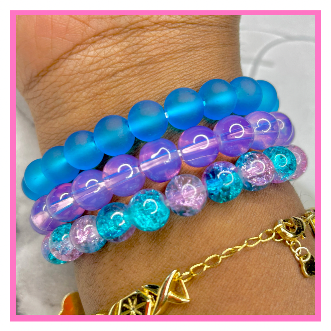 Twilight Mermaid Beaded Bracelet Set