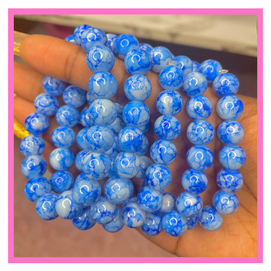Cloudy Sky Beaded Bracelet