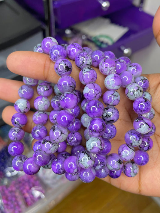 NEW! Purple Storm Beaded Bracelet