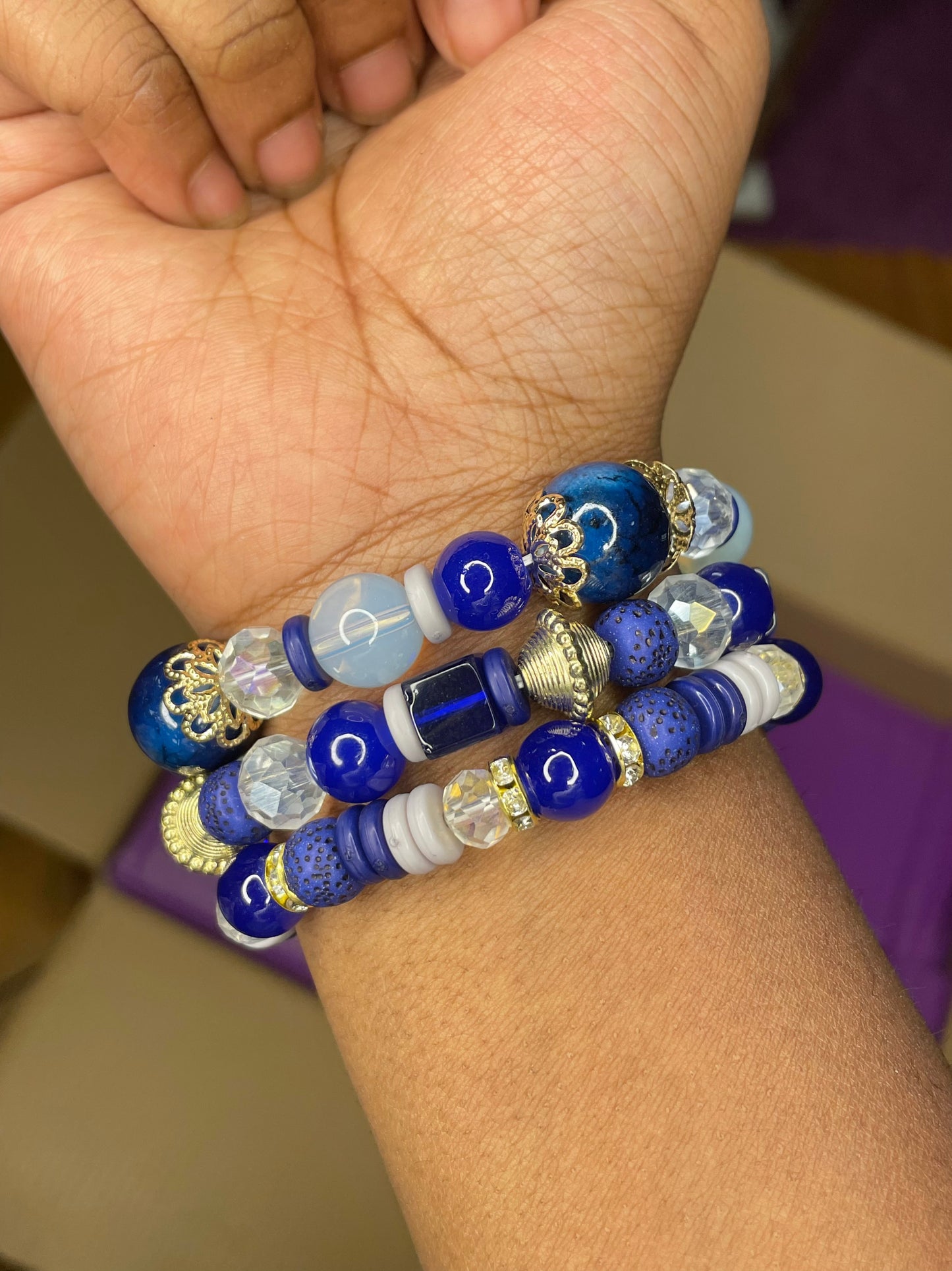 NEW! Blue Midnight Kulture Bead Set