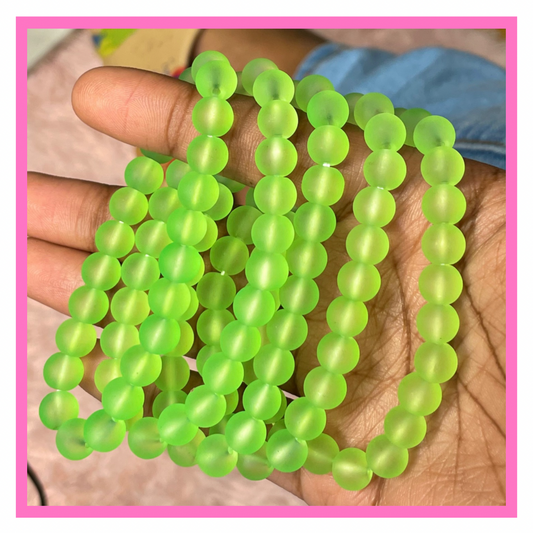Lime Green Beaded Bracelet