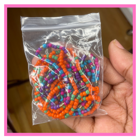 NEW! Orange Mix Waist Beads