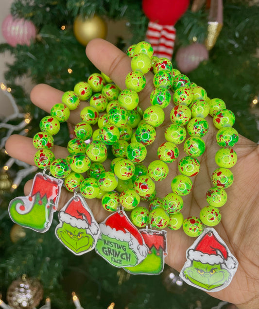 NEW! GRINCH BEADED BRACELET