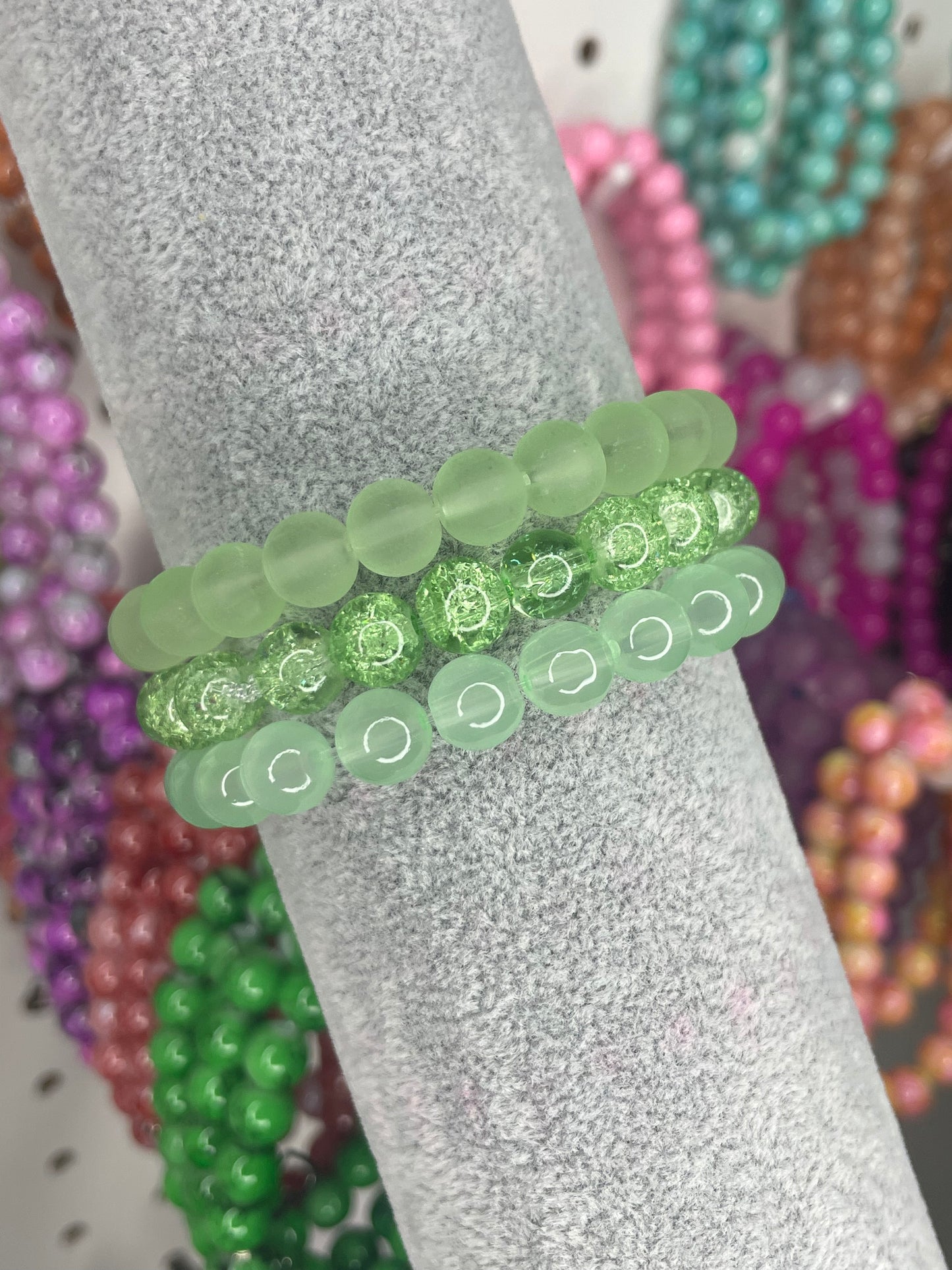 NEW! Soft Girl Green Bead Set