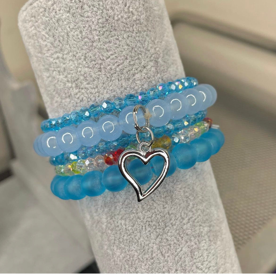 Blue Carnival Bead Set