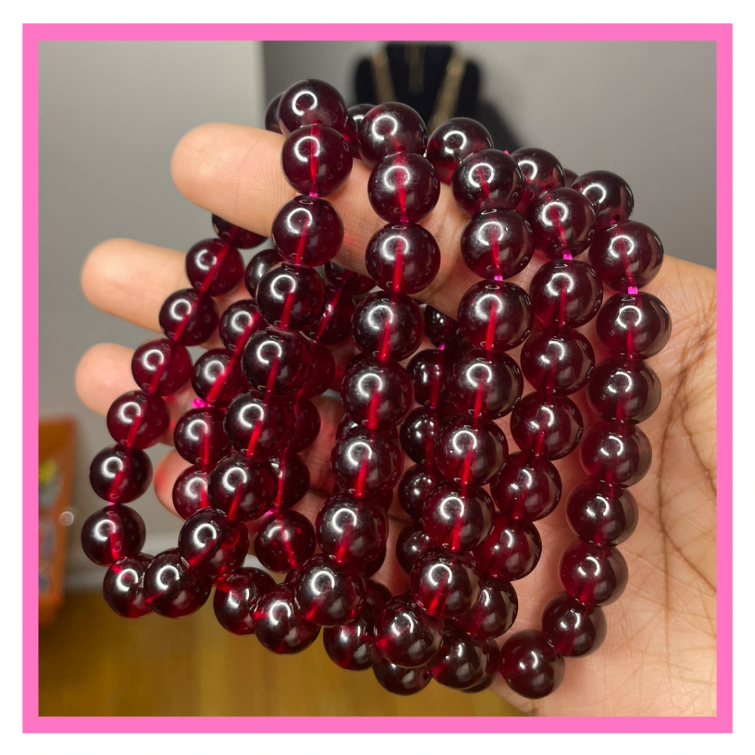 NEW! Red Ruby Beaded Bracelet