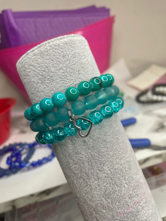 Teal Nation 2x Bead Set