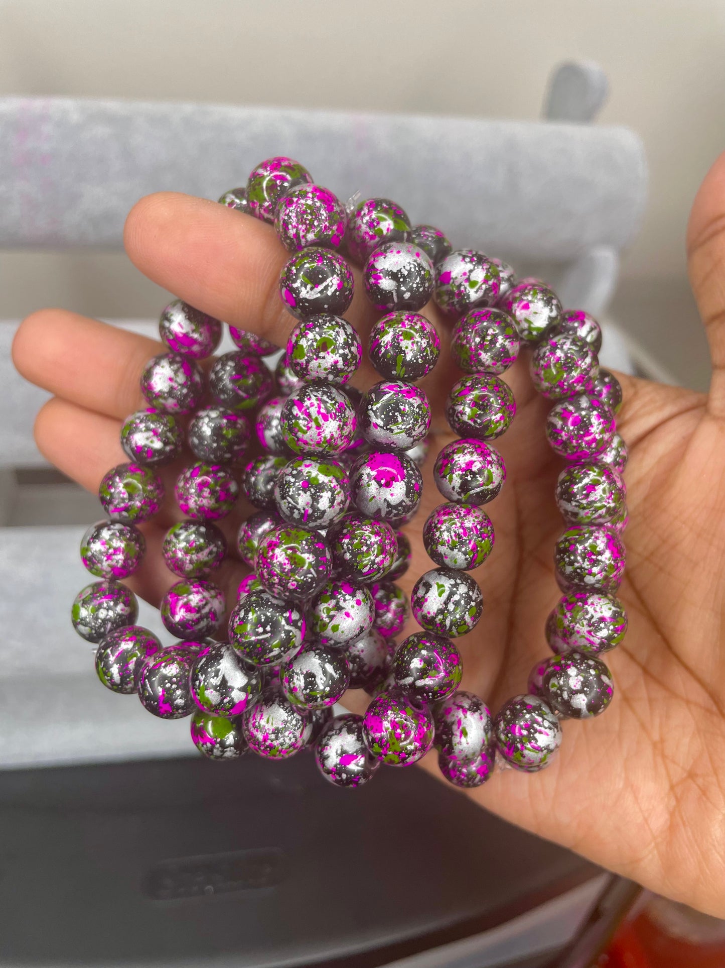NEW! Rocky Pink Beaded Bracelet