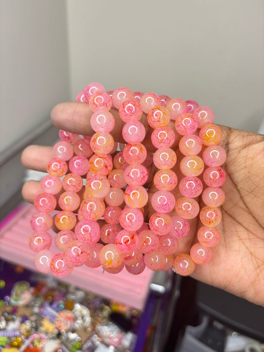 Peaches Beaded Bracelet