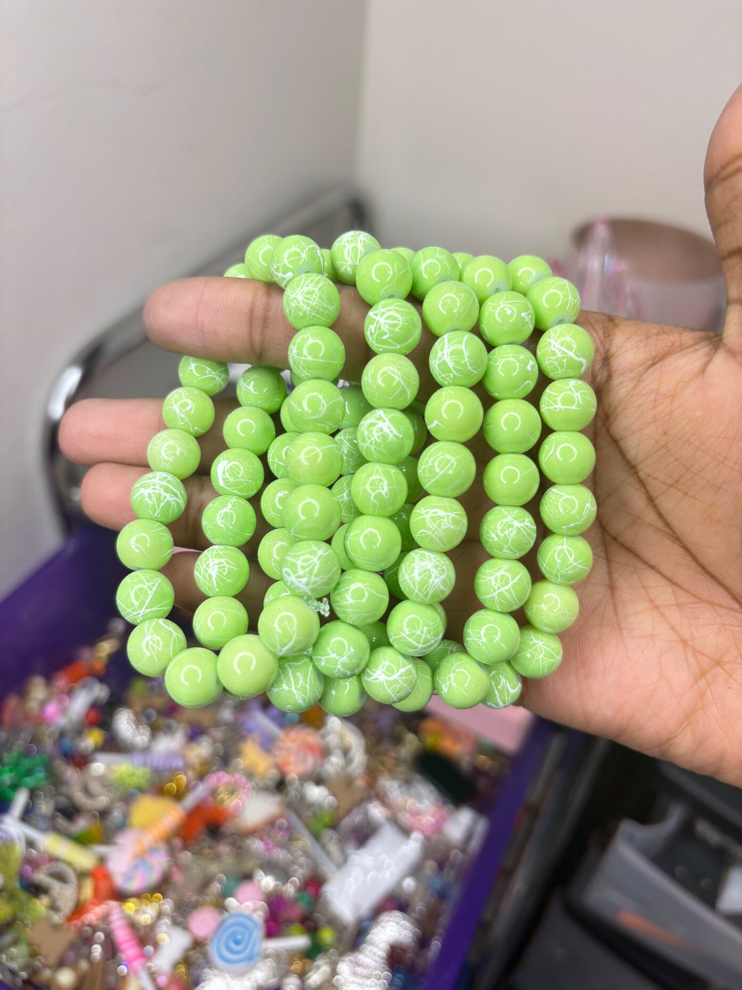 Lime Beaded Bracelet