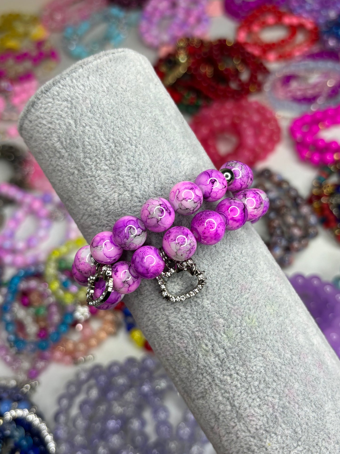 Purp Hello Kitty Beaded Bracelet (1pc)
