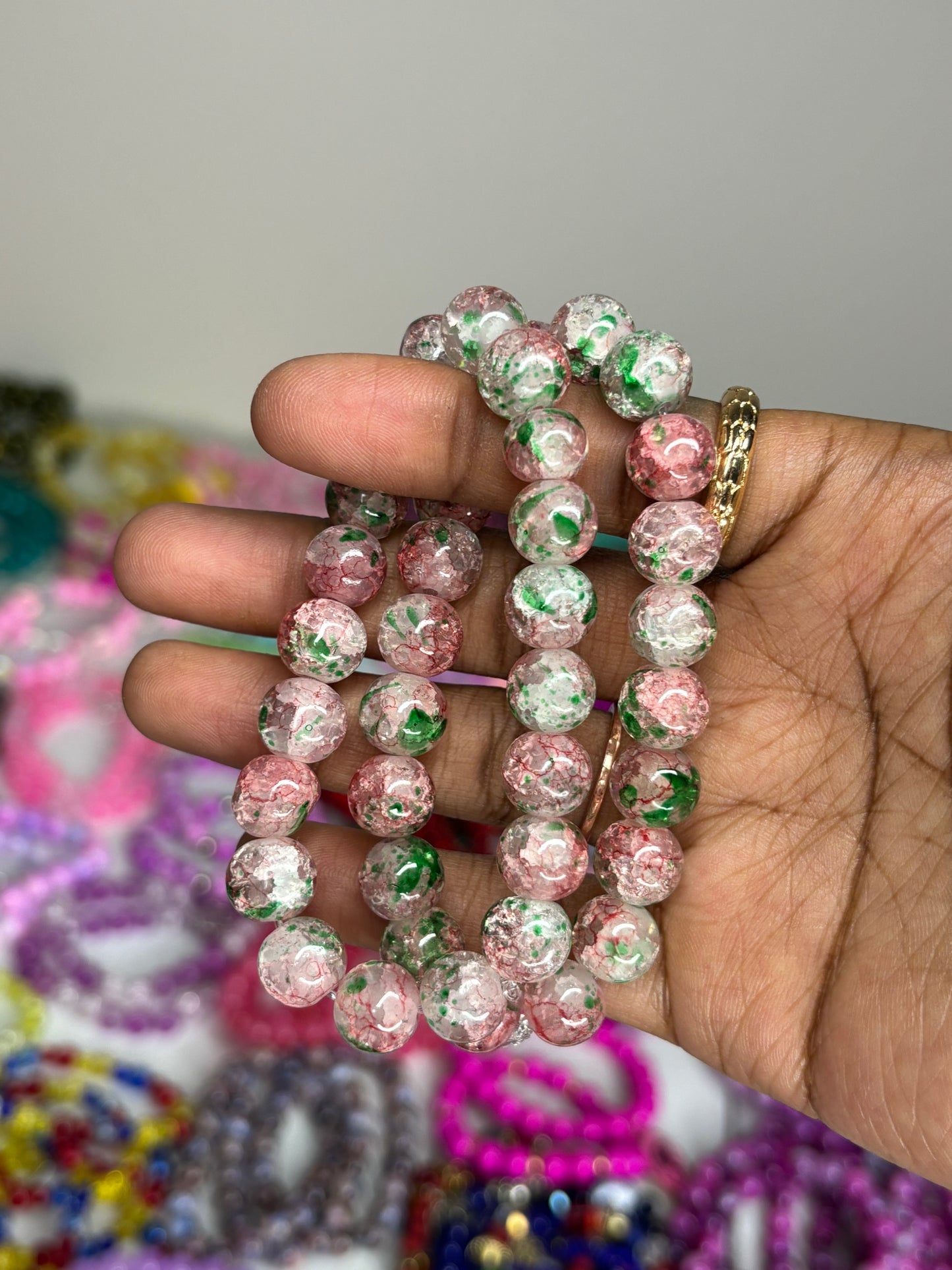Xmas Beaded Bracelet (1pc)
