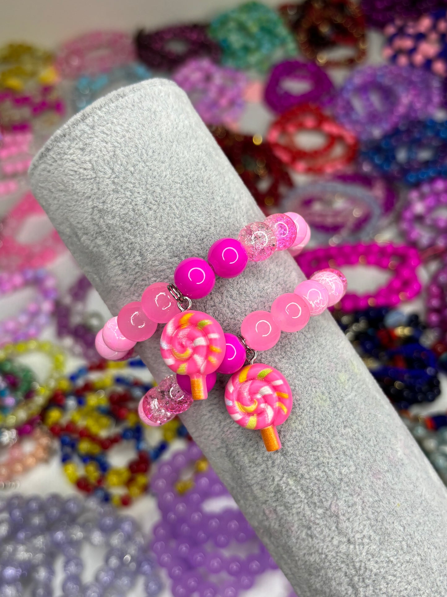 Pinky Candyland Beaded Bracelet (1pc)