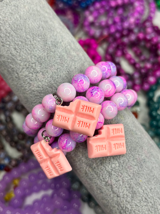 Milk Chocolate Beaded Bracelet (1pc)