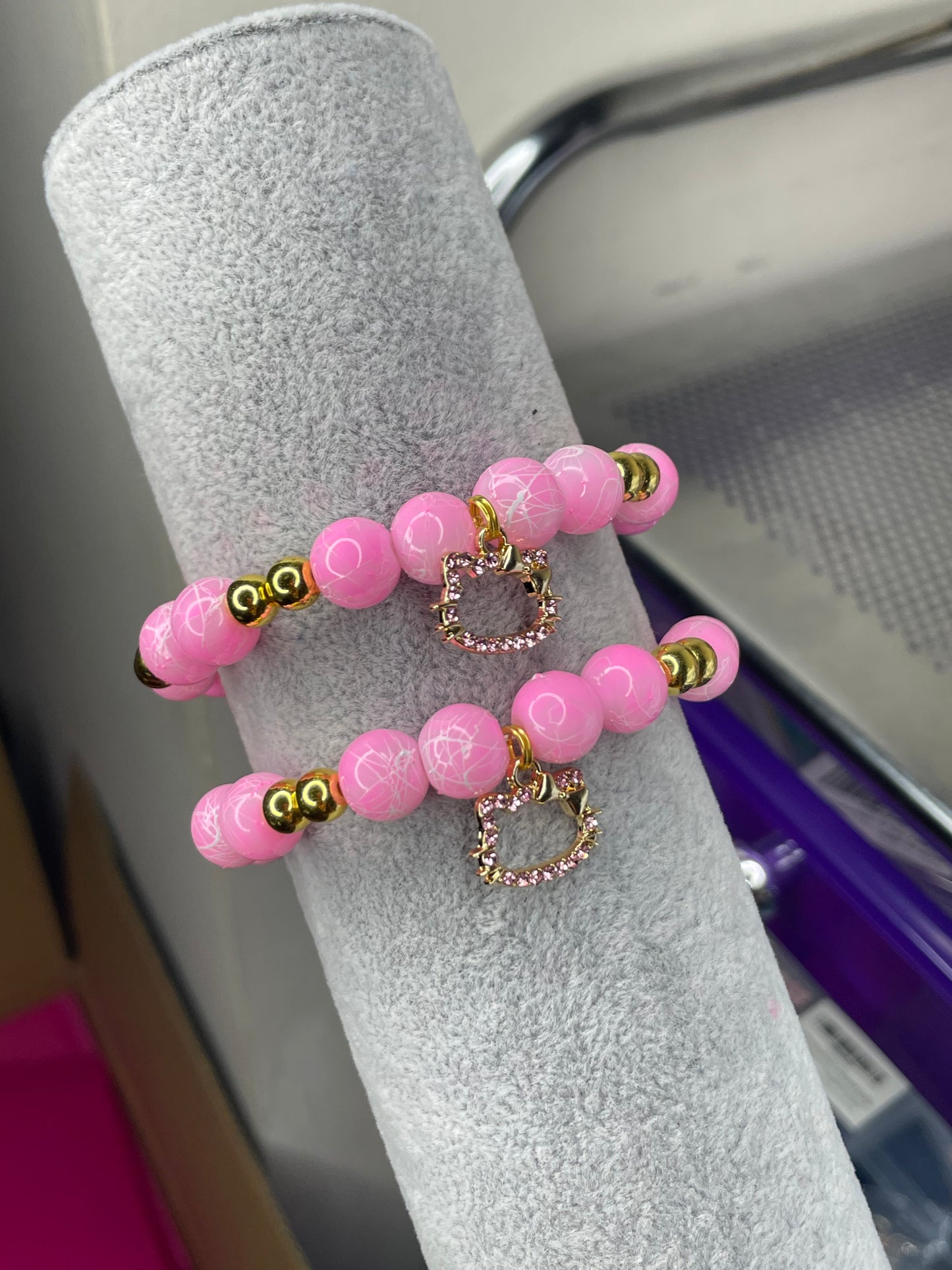 Hello Kitty Pinkie Beaded Bracelet