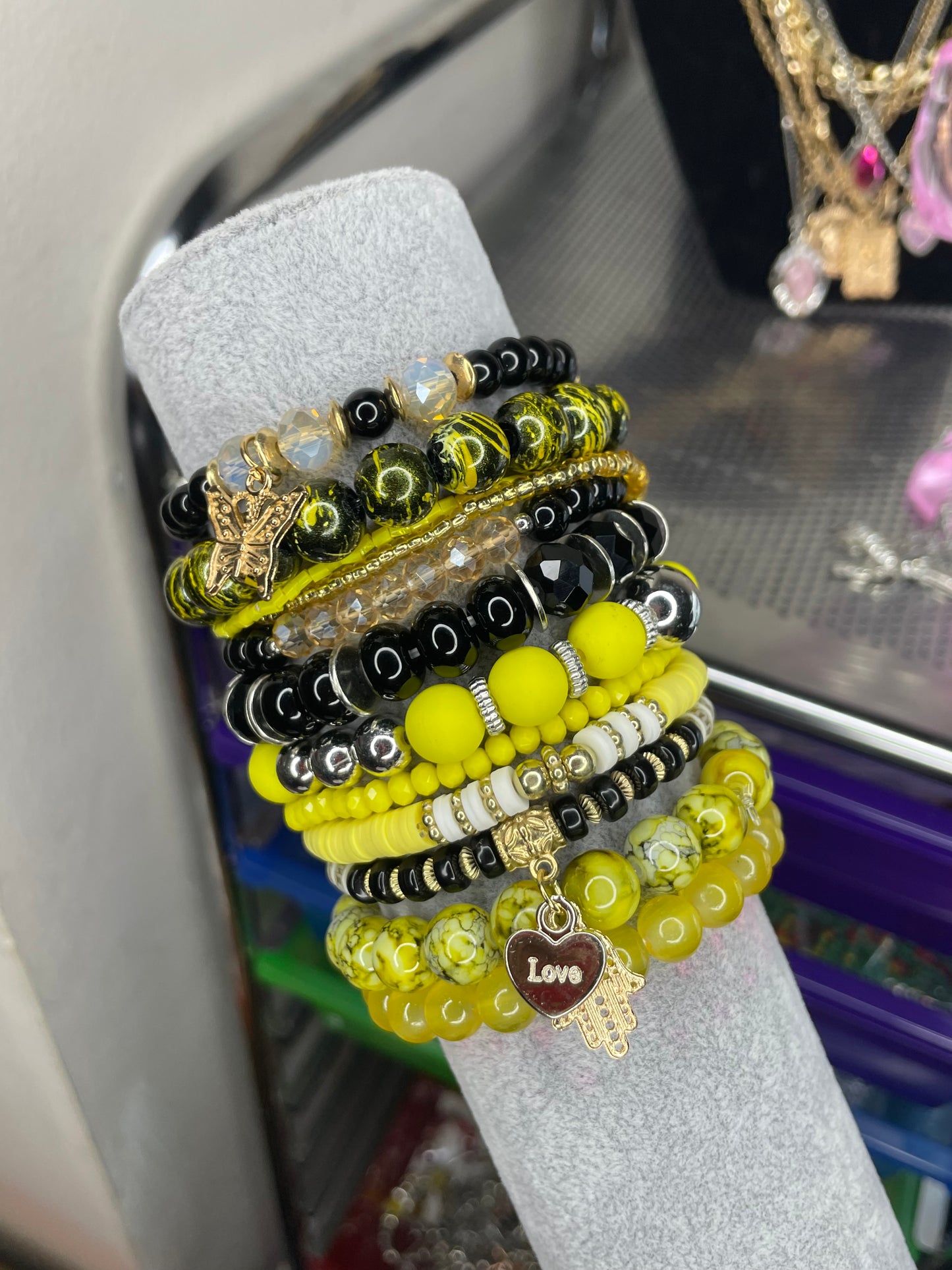 Bead Set 12pc “Bumble Bee”