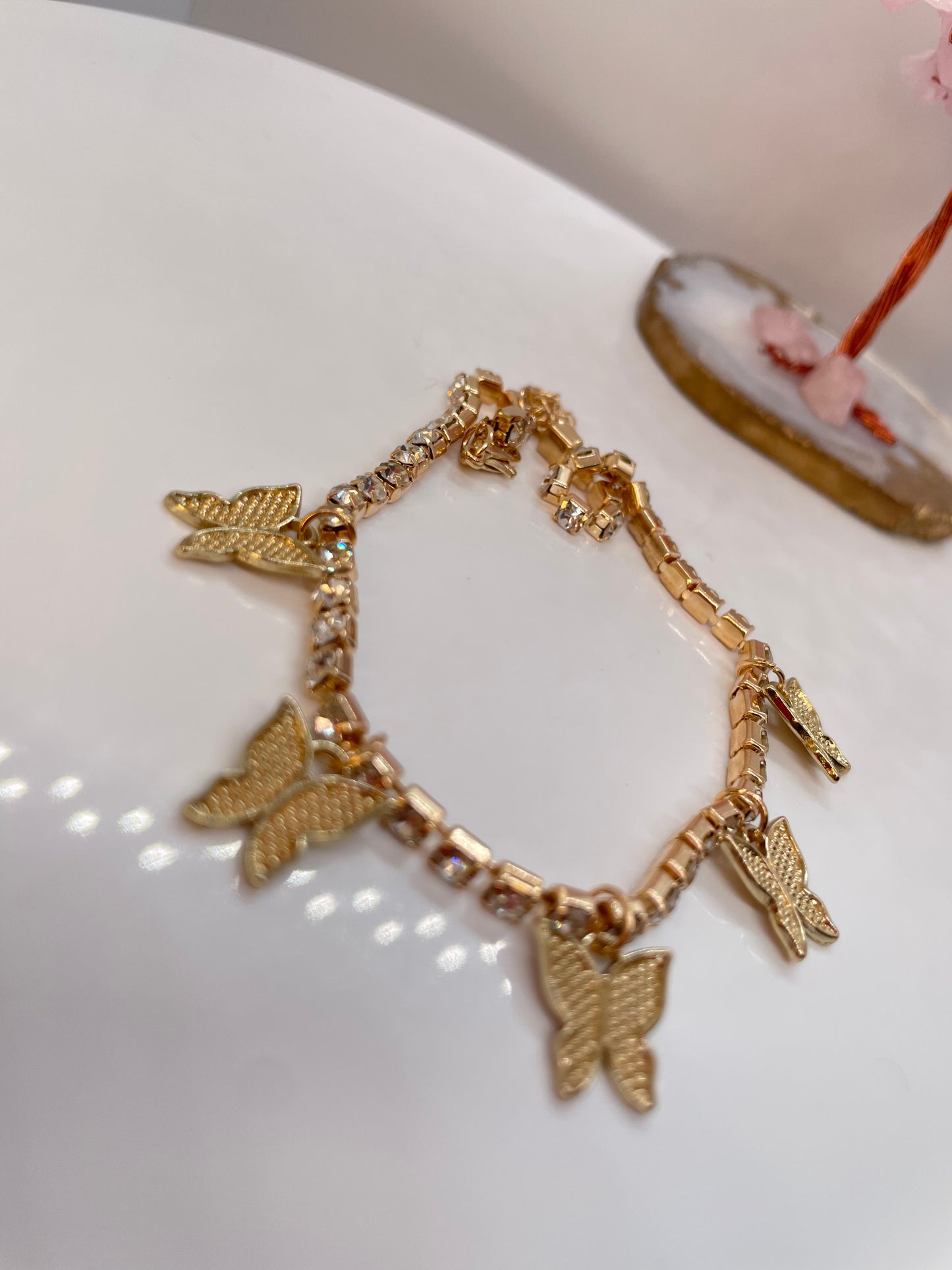 Gold Butterfly Anklet