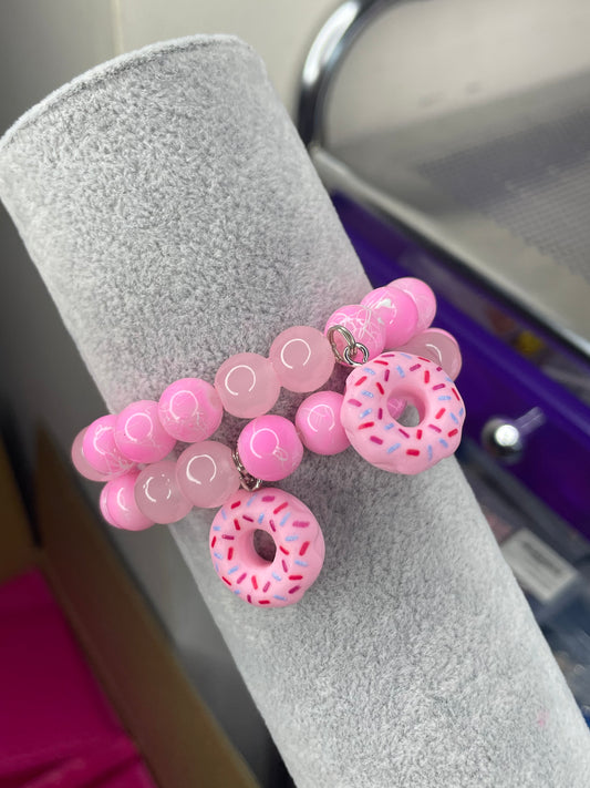 Bubble Gum Doughnut Beaded Bracelet