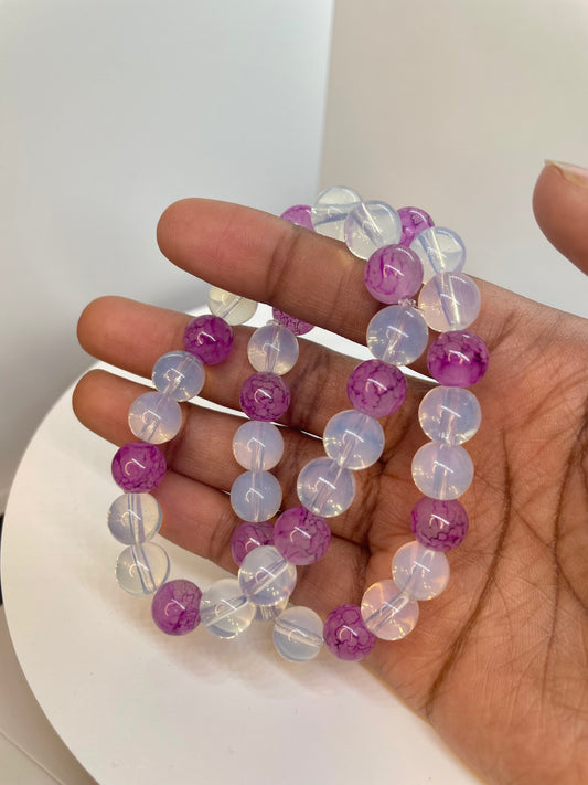 Grape Beaded Bracelet