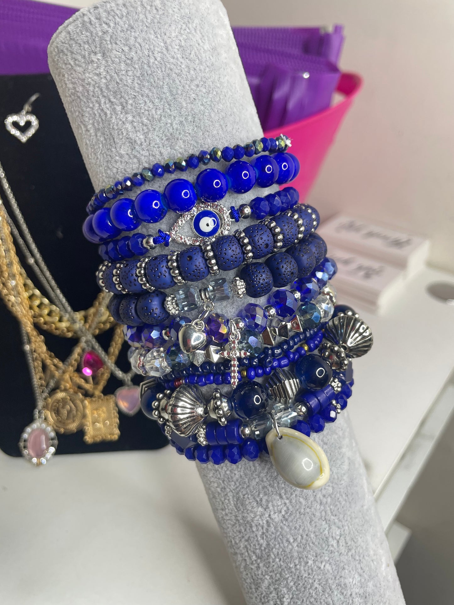 Bead Set 12pc “Navy Baby”