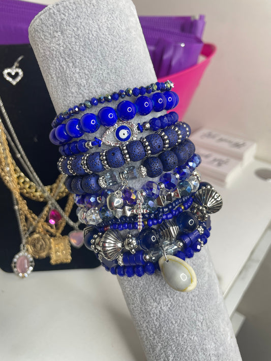 Bead Set 12pc “Navy Baby”