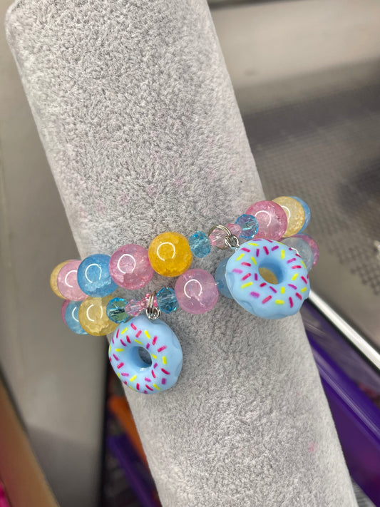 Candyland Doughnut Beaded Bracelet