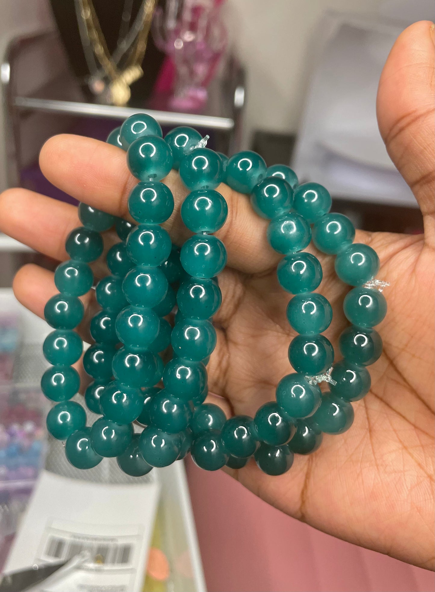 Teal Beaded Bracelet