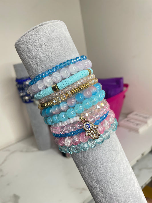 Bead Set 12pcs “Cotton Candy”