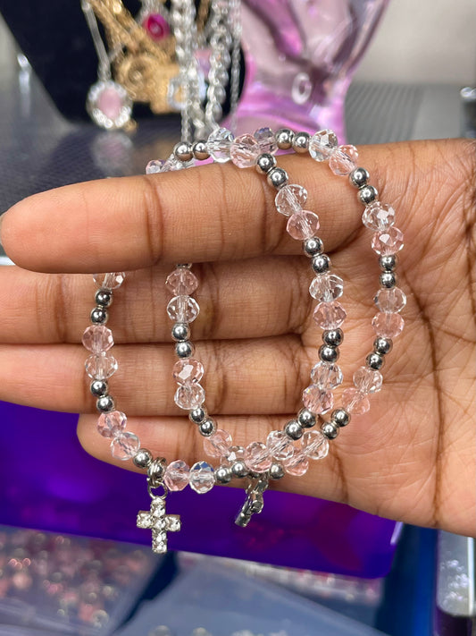 Pink Glory Beaded Bracelet