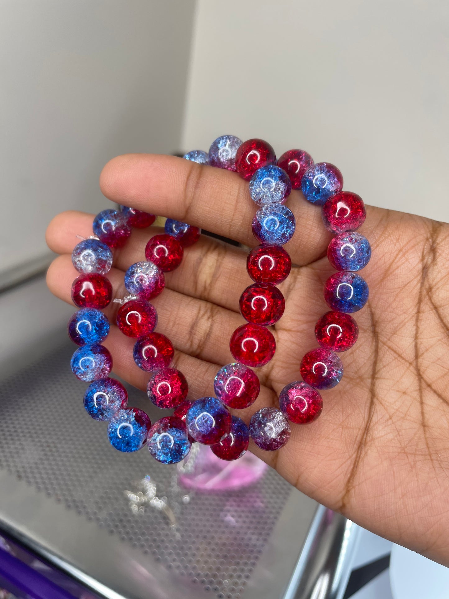 Spiderman Beaded Bracelet
