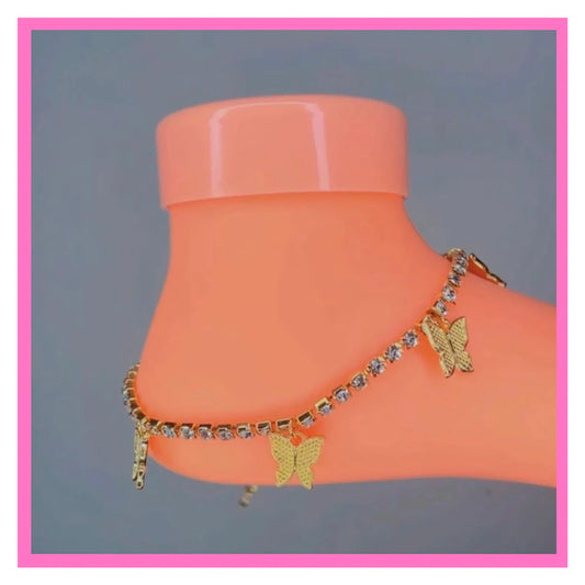 Basic Gold Butterfly Anklet