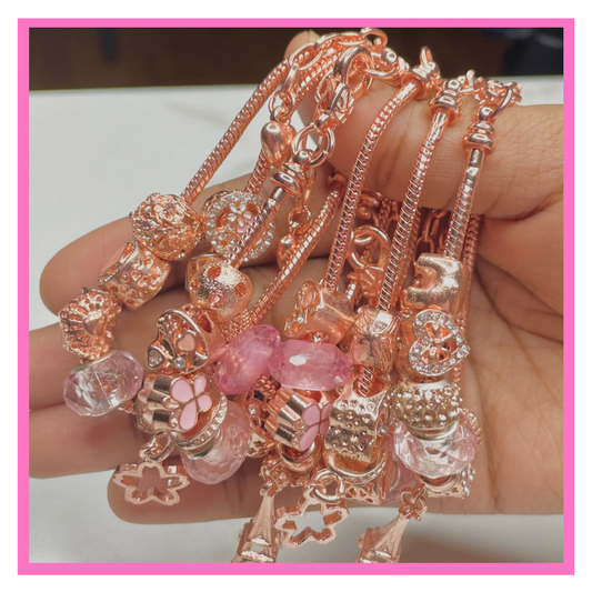Rose Gold x Charm Bracelets
