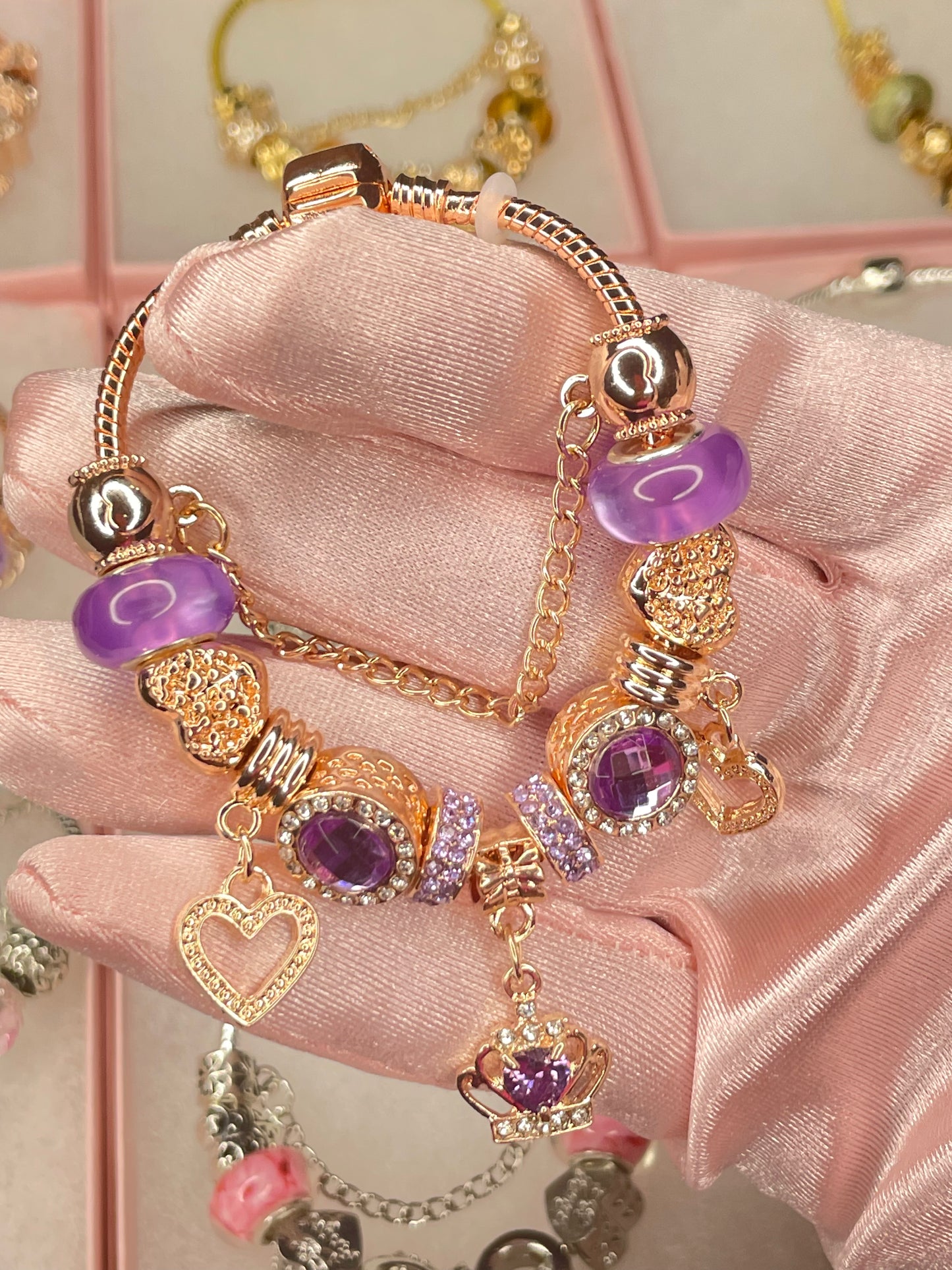 Purple Twilight x Charm Bracelet