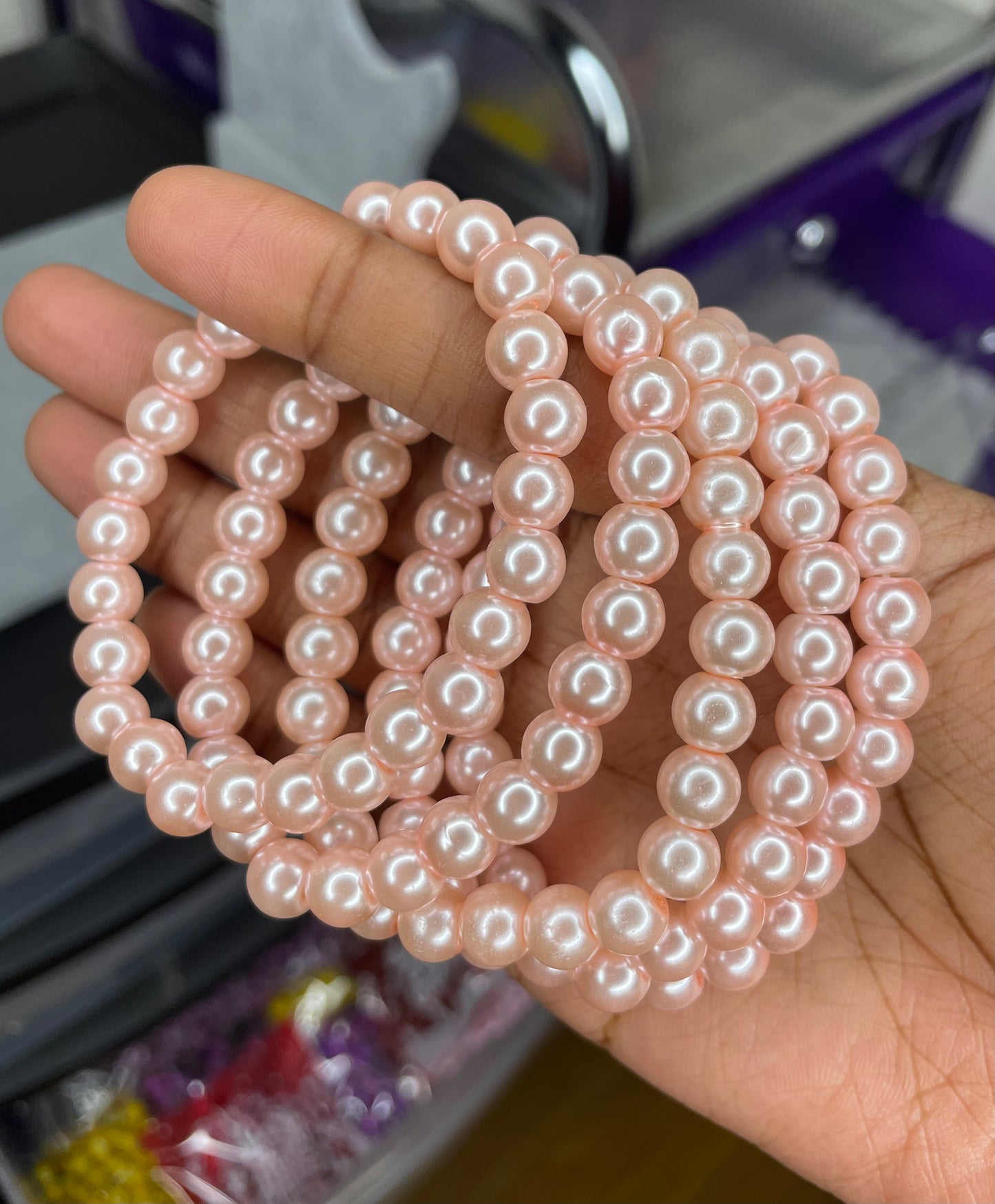 NEW! Pearl Pink Beaded Bracelet