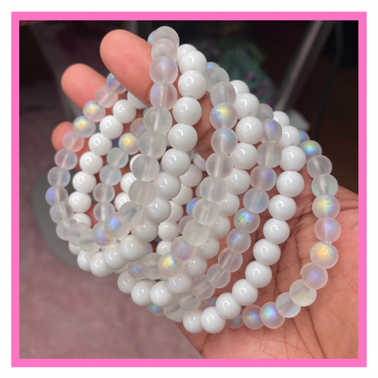 White Ice Beaded Bracelet