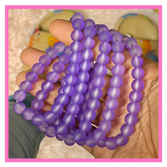 Wild Card Purple Beaded Bracelet