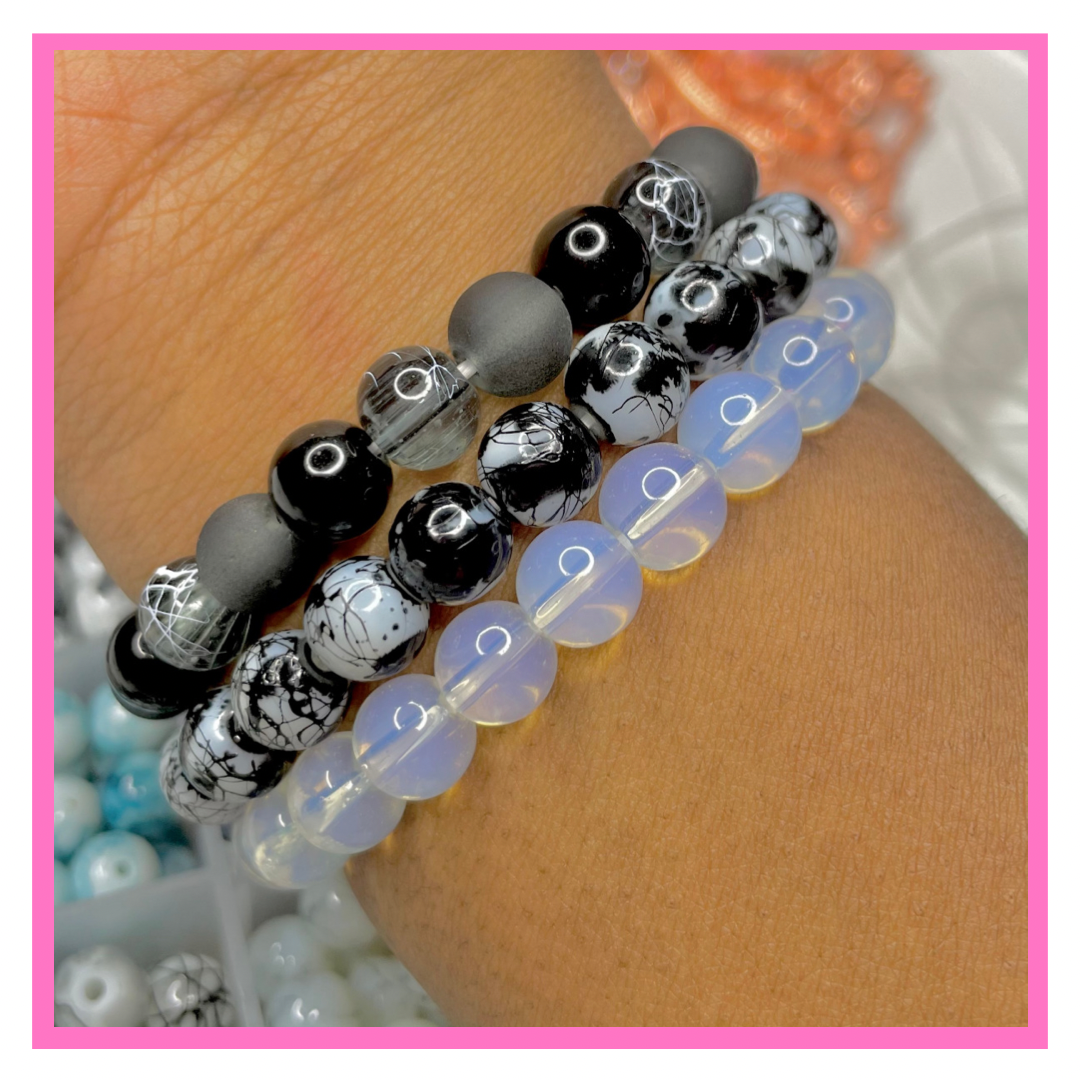 Oreo Marble Beaded Set