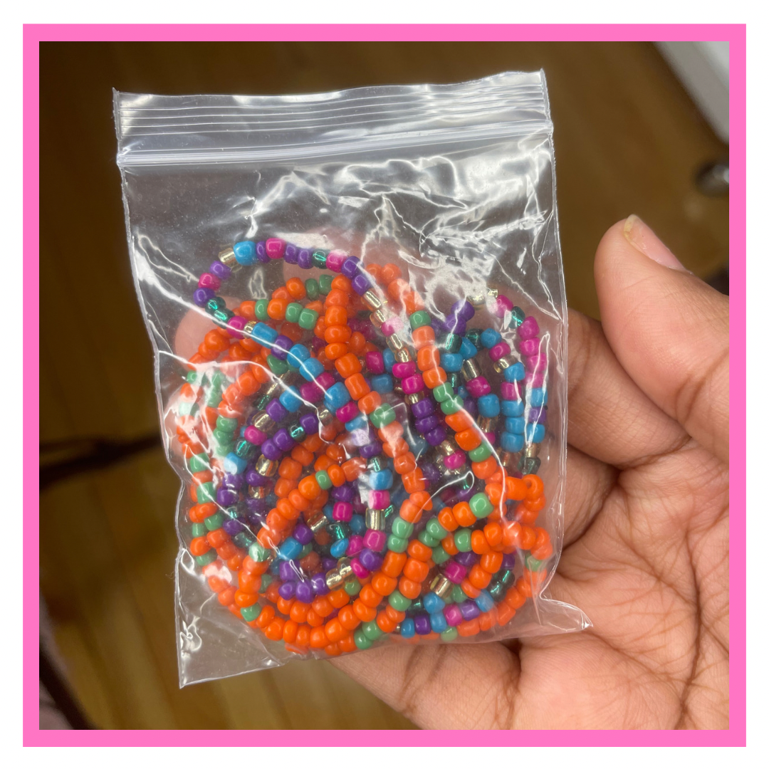 NEW! Orange Mix Waist Beads