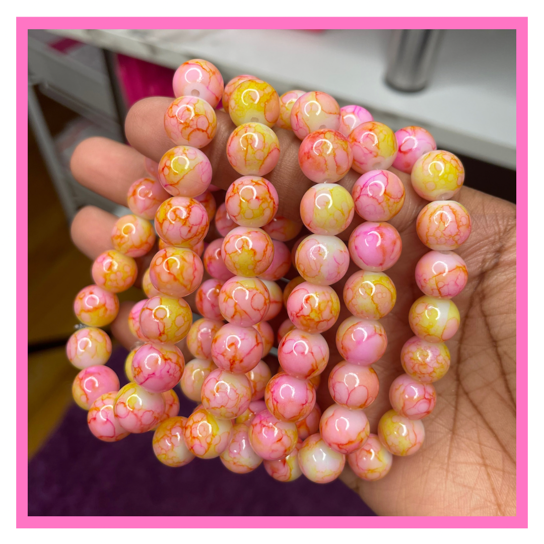 NEW! Pink Lemonade Beaded Bracelet