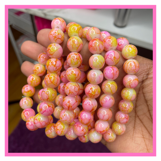 NEW! Pink Lemonade Beaded Bracelet