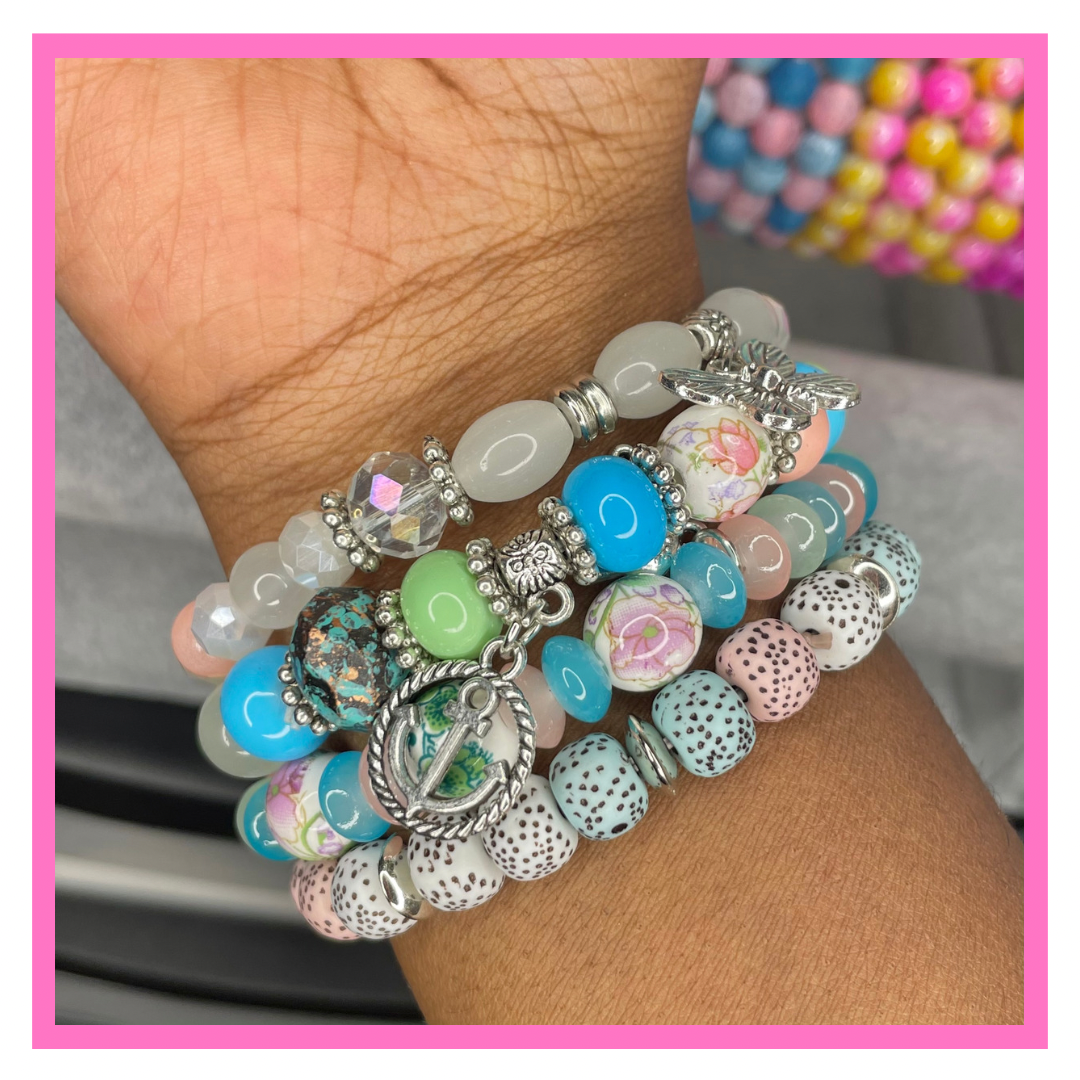 Soft Girl Butterfly World Bead Set